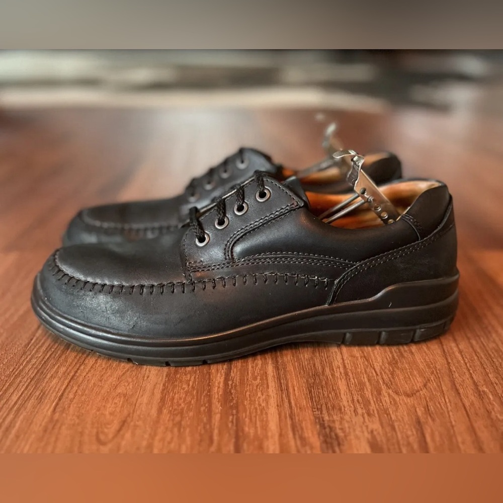ECCO Seawalker Shoes Tie Oxford Moc Toe Comfort Lambskin Leather Men’s 10 (43)